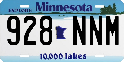 MN license plate 928NNM