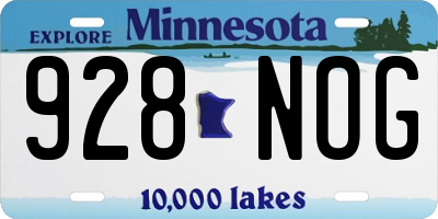 MN license plate 928NOG