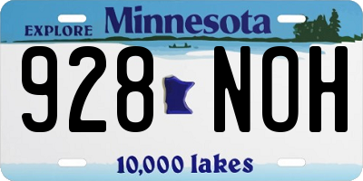 MN license plate 928NOH