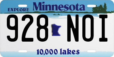 MN license plate 928NOI