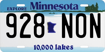 MN license plate 928NON