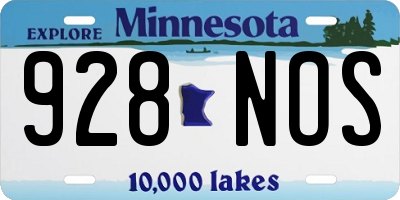 MN license plate 928NOS