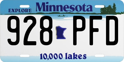 MN license plate 928PFD