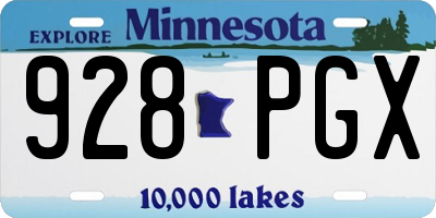 MN license plate 928PGX