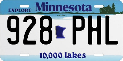 MN license plate 928PHL