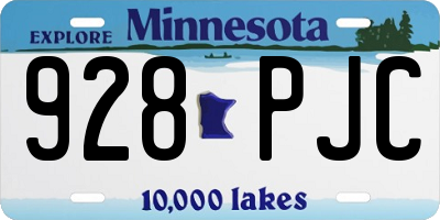 MN license plate 928PJC