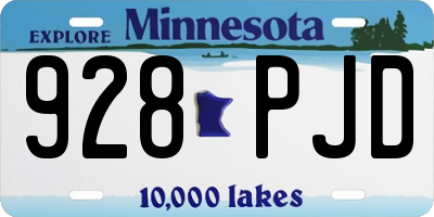 MN license plate 928PJD