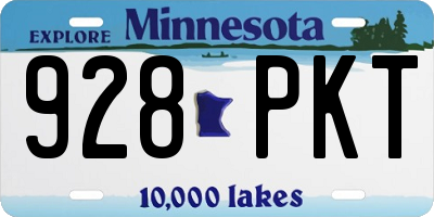 MN license plate 928PKT