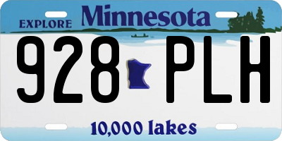 MN license plate 928PLH