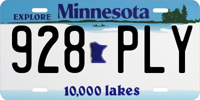 MN license plate 928PLY