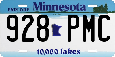 MN license plate 928PMC