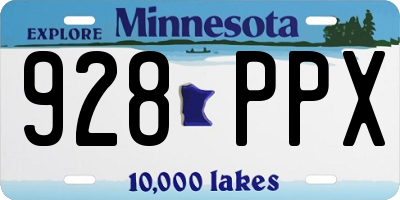 MN license plate 928PPX