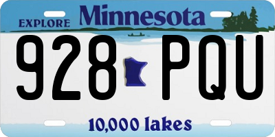 MN license plate 928PQU