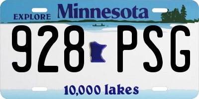 MN license plate 928PSG