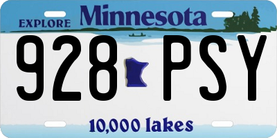 MN license plate 928PSY
