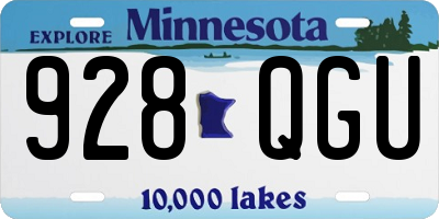 MN license plate 928QGU