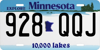 MN license plate 928QQJ