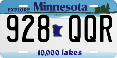 MN license plate 928QQR