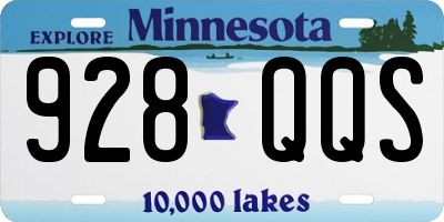 MN license plate 928QQS