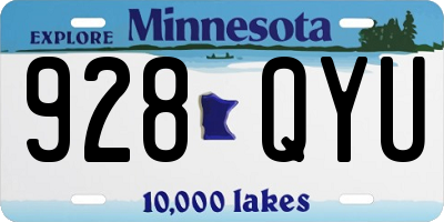 MN license plate 928QYU