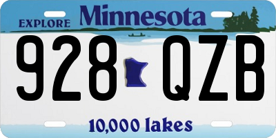 MN license plate 928QZB