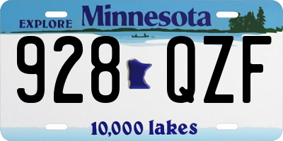 MN license plate 928QZF