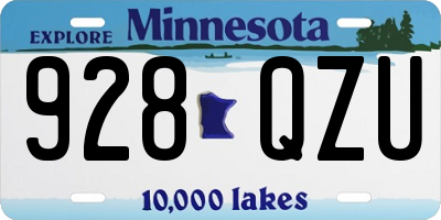 MN license plate 928QZU
