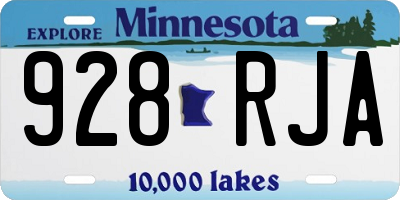MN license plate 928RJA