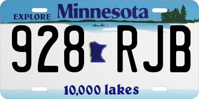 MN license plate 928RJB