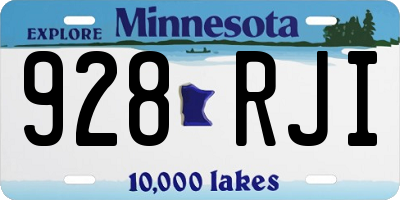 MN license plate 928RJI