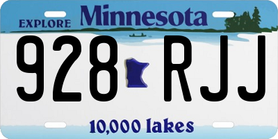MN license plate 928RJJ