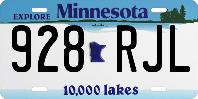 MN license plate 928RJL