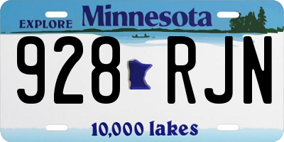 MN license plate 928RJN