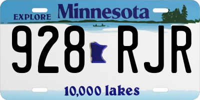 MN license plate 928RJR