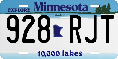 MN license plate 928RJT