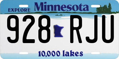 MN license plate 928RJU