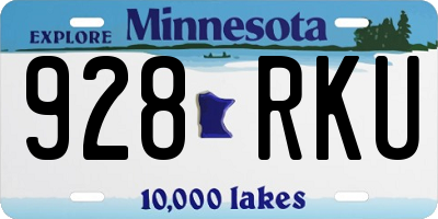 MN license plate 928RKU