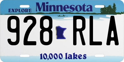 MN license plate 928RLA