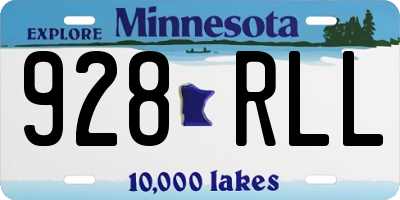 MN license plate 928RLL