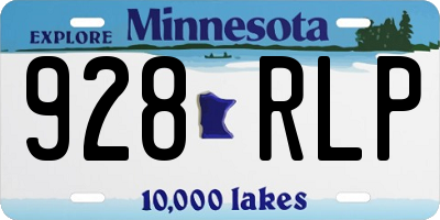 MN license plate 928RLP