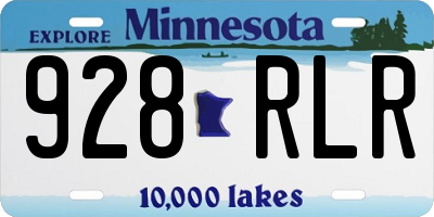 MN license plate 928RLR
