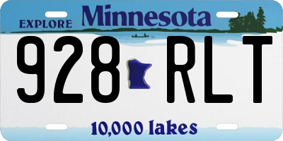 MN license plate 928RLT