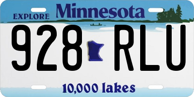 MN license plate 928RLU