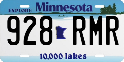 MN license plate 928RMR