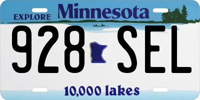 MN license plate 928SEL