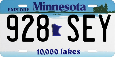 MN license plate 928SEY