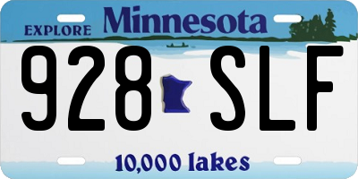 MN license plate 928SLF
