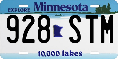 MN license plate 928STM