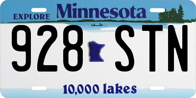 MN license plate 928STN