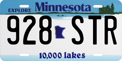 MN license plate 928STR